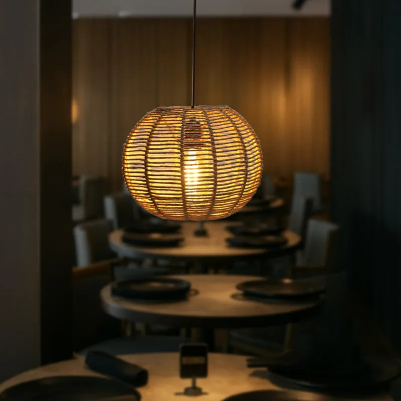 Lume Ray Rattan Ceiling Lamp media 3
