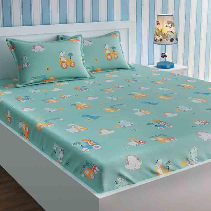 Rhinos Day Out Cotton Bedsheet - 210 TC media 3