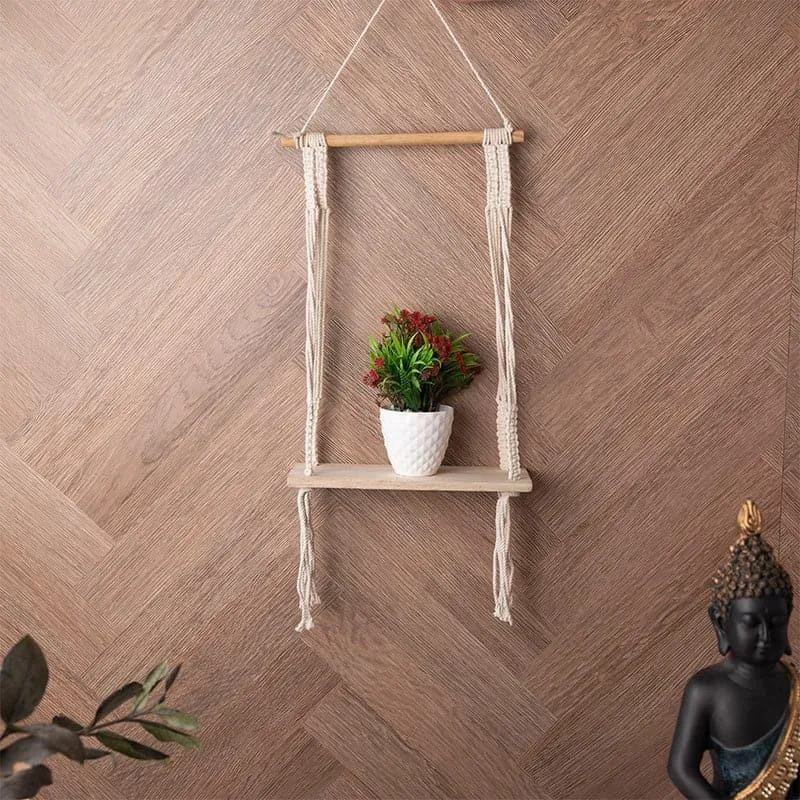 Jacinta Macrame Wall Shelf media 1