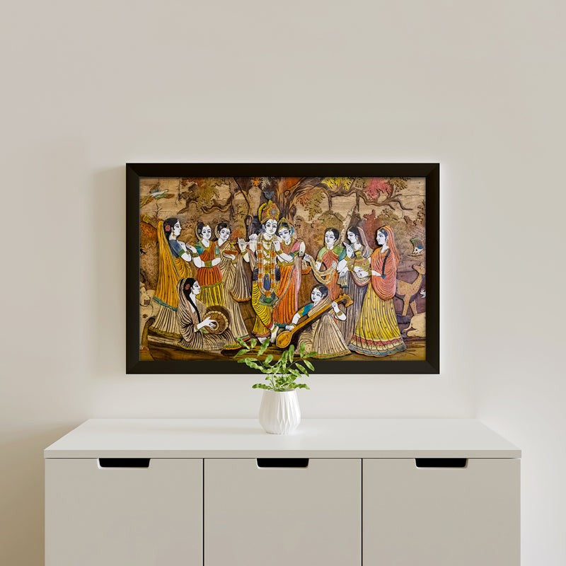 Krishna Gopiyah Wall Painting