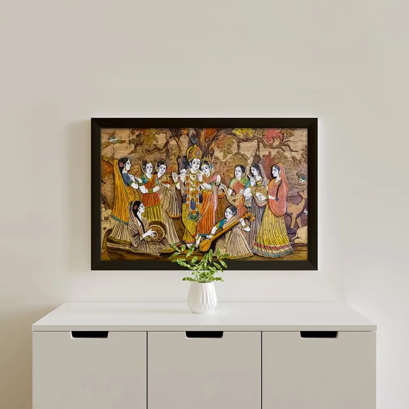 Krishna Gopiyah Wall Painting media 1