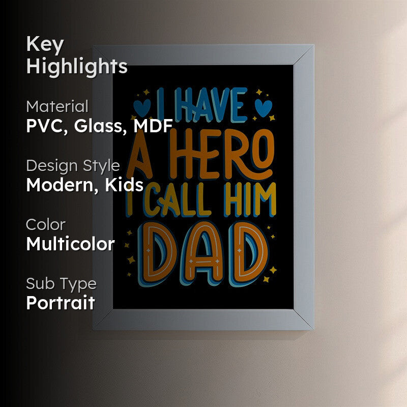 My Dad My Hero Wall Art media 2