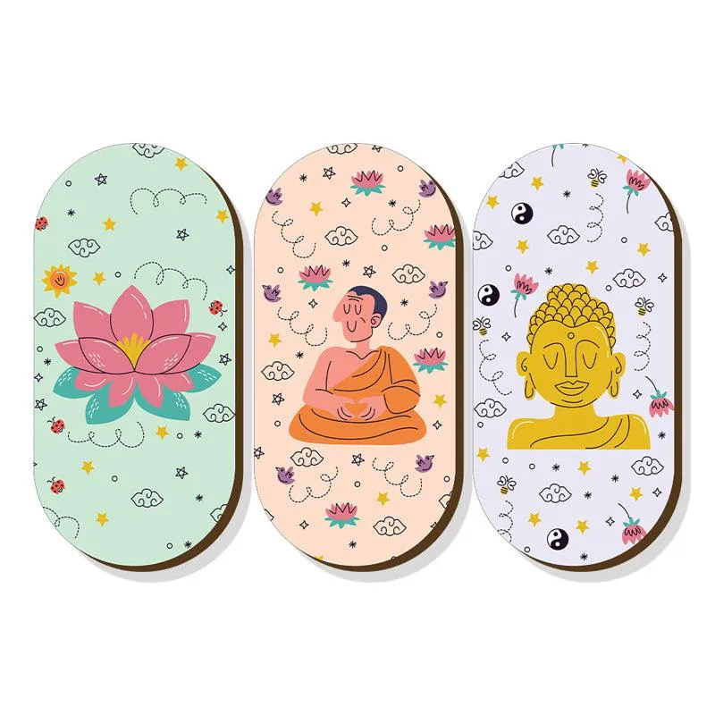 Trio Of Tranquility Wood MDF Wall Hanging - Set Of Three media 5
