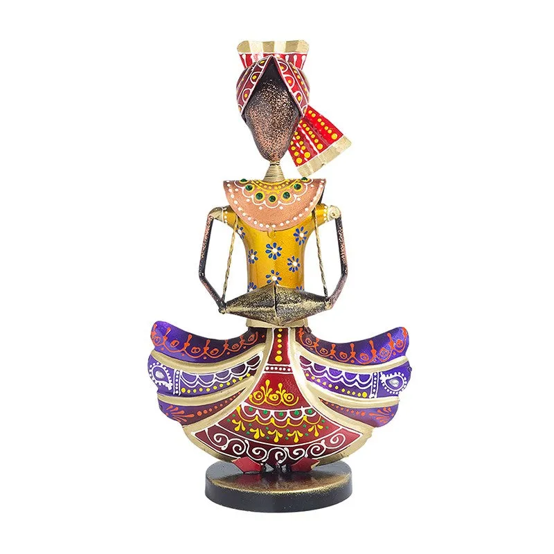 Folk Musician Iron Showpiece - Gold,Red media 3