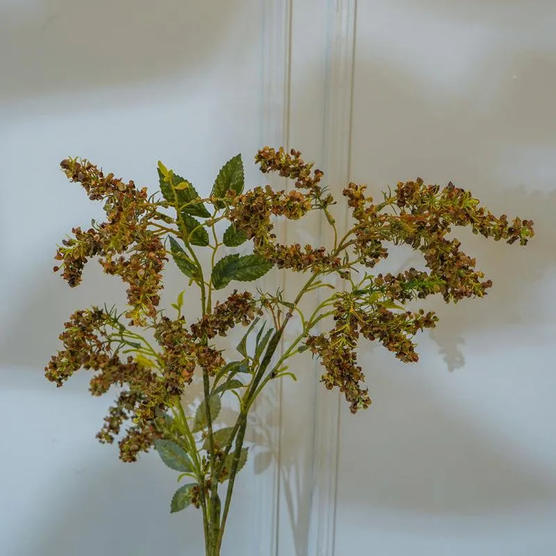 Faux Amaranthus Millet Grass Flower Stick (Green) - 45 CM media 4