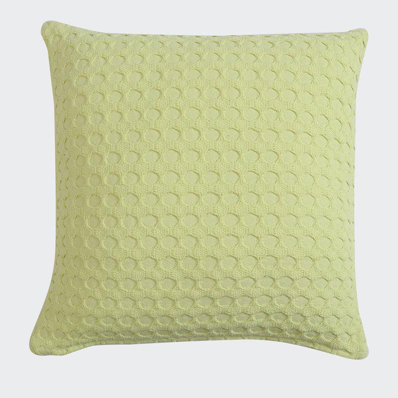 Vienna Waltz Solid Cotton Cushion Cover (Light Green) - Set Of Two media 3