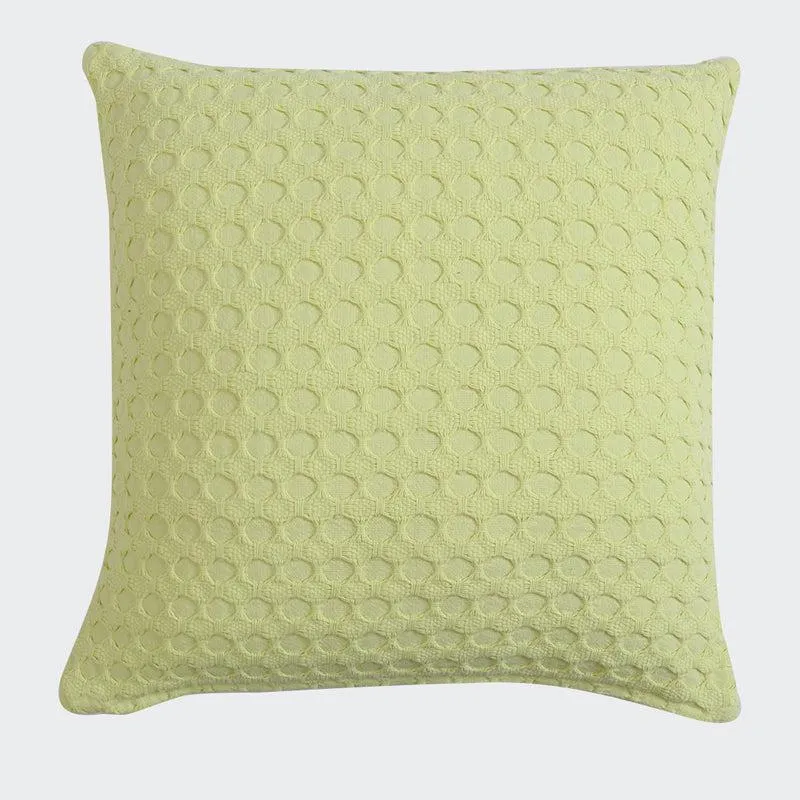 Vienna Waltz Solid Cotton Cushion Cover (Light Green) - Set Of Two media 3