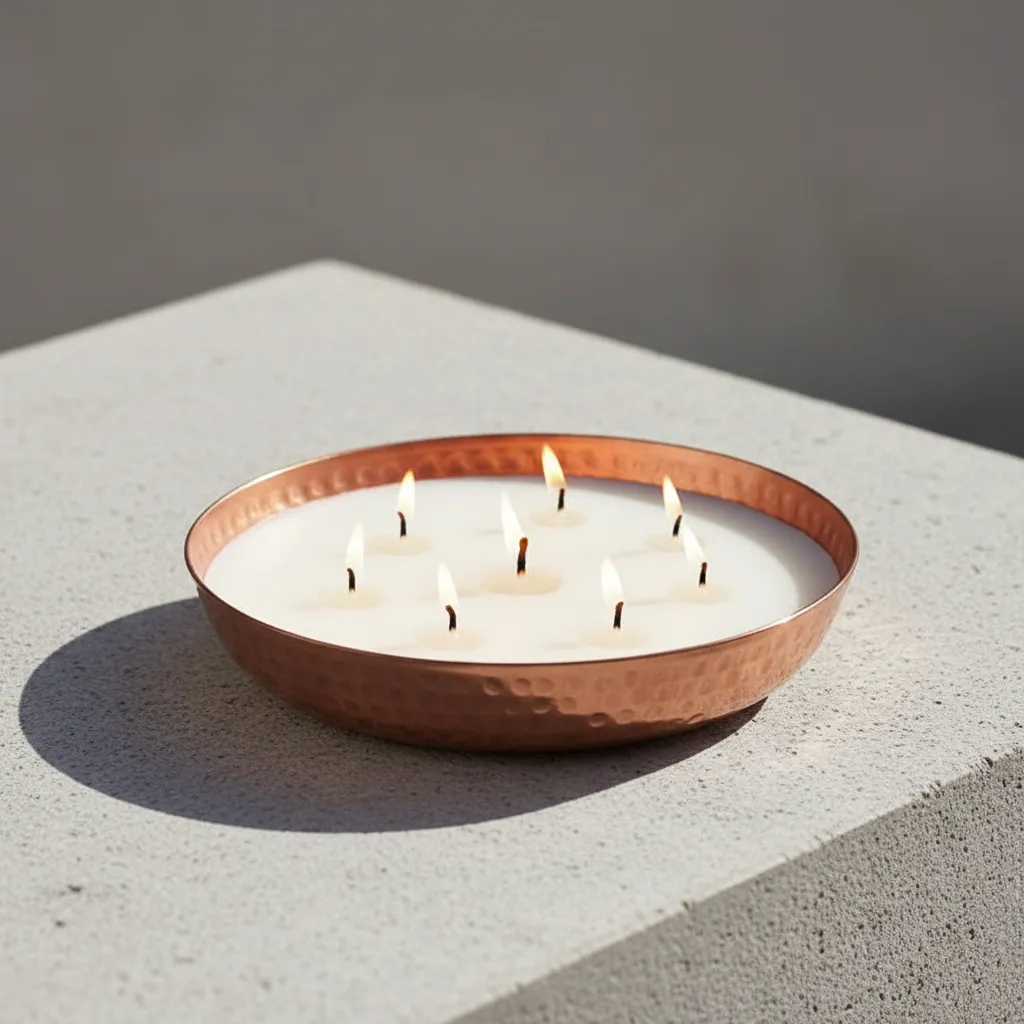 Glowforge Copper Vanilla Scented Soy Wax Candle media 1