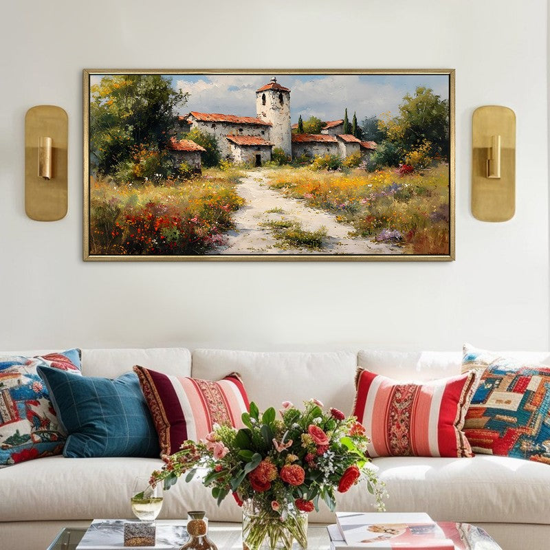Rustic Serenity Canvas Wall Painting With Frame