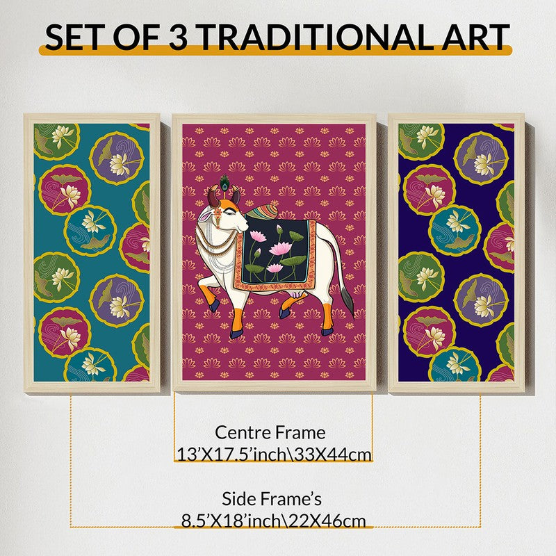 Desi Canvas Wall Art - Set of Three media 9