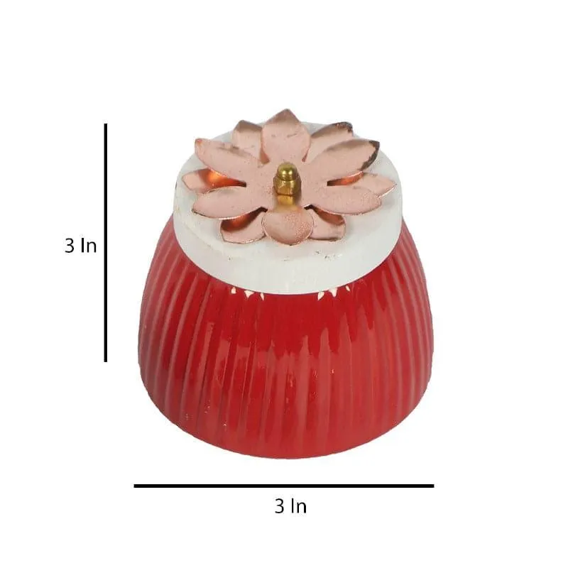 Hewei Flora Jar (Red) - Set Of Two media 5