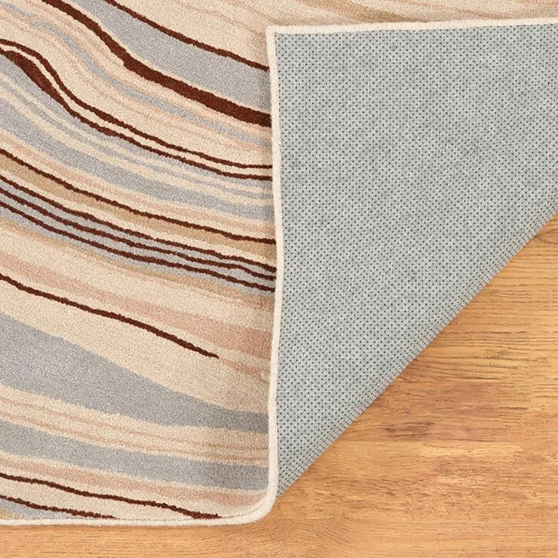 Bastet Hand Tufted Abstract Wool & Nylon Carpet - Beige media 6