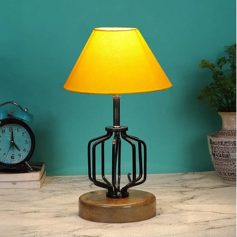 Cosmo Fabric Table Lamp - Yellow,Black media 1