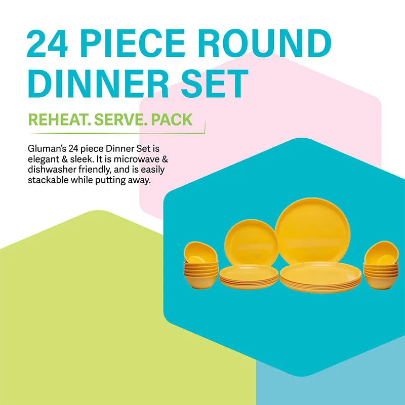 Mihaya Yellow Dinner Set (400 ml) - 24 Piece Set media 7