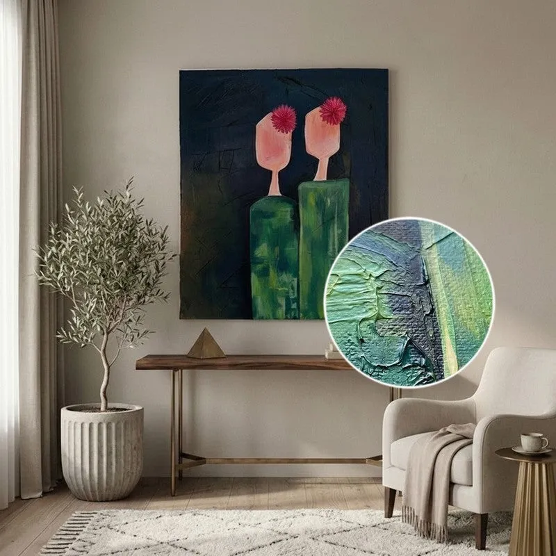 Tranquil Stroke Handmade Canvas Wall Painting media 4