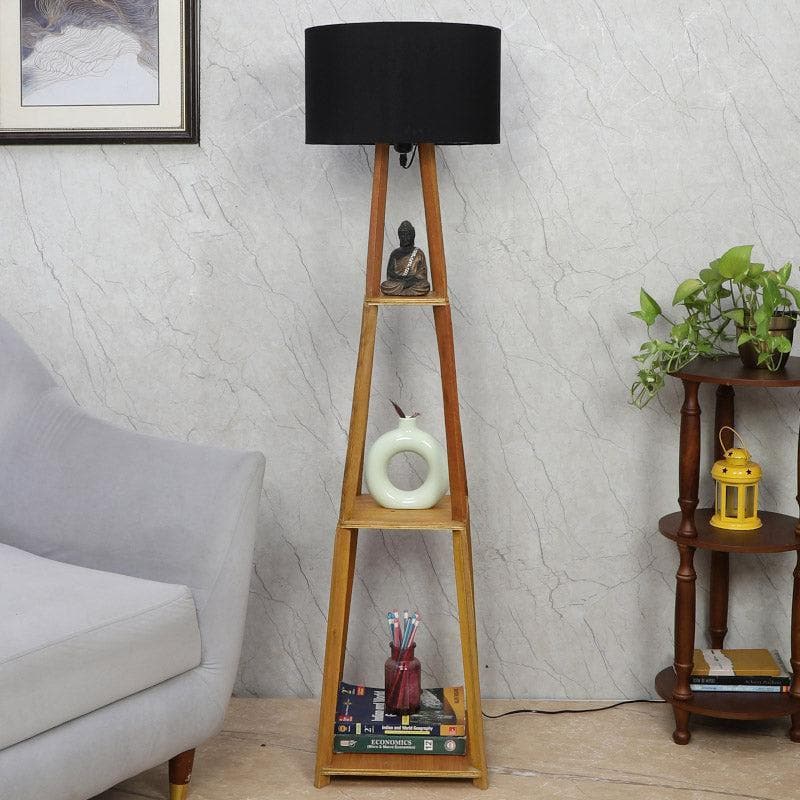 Blace Netima Floor Lamp With Shelf - Black media 3
