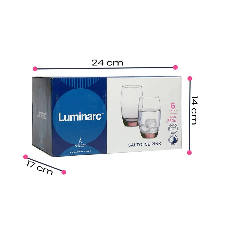 Luminarc Salto Glass (350 mL/Pink) - Set Of Six media 7