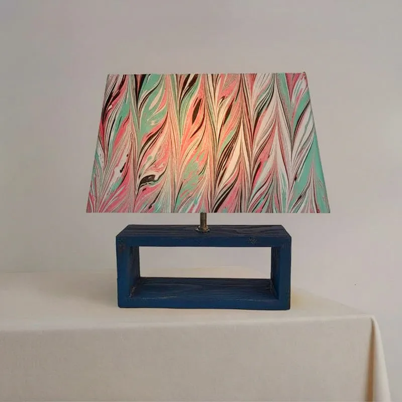Marbling Handpainted Fabric Table Lamp - Multicolor media 1