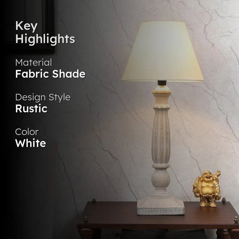 Chanley Magni Fabric Table Lamp - White media 2