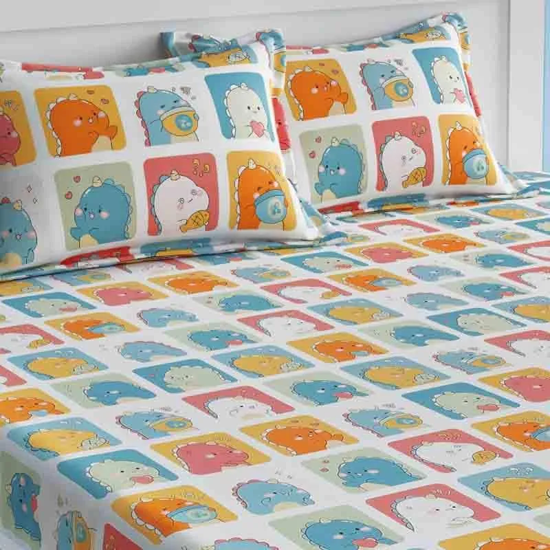 Dino Toddlers Cotton Bedsheet - 210 TC media 5