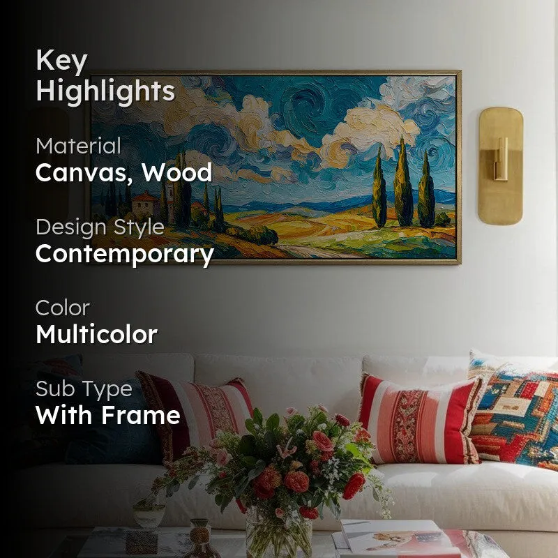 Wandering Skies Canvas Wall Painting With Frame media 2