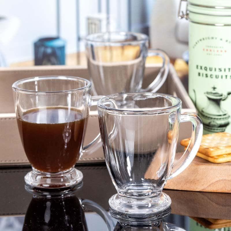 Elegant Glass Tea Cup (230 mL Each)  -  Set of Six media 3
