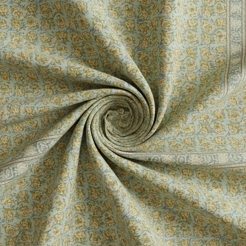 Timeless Motifs Cotton Bedsheet (Mustard Yellow) - 180 TC media 5