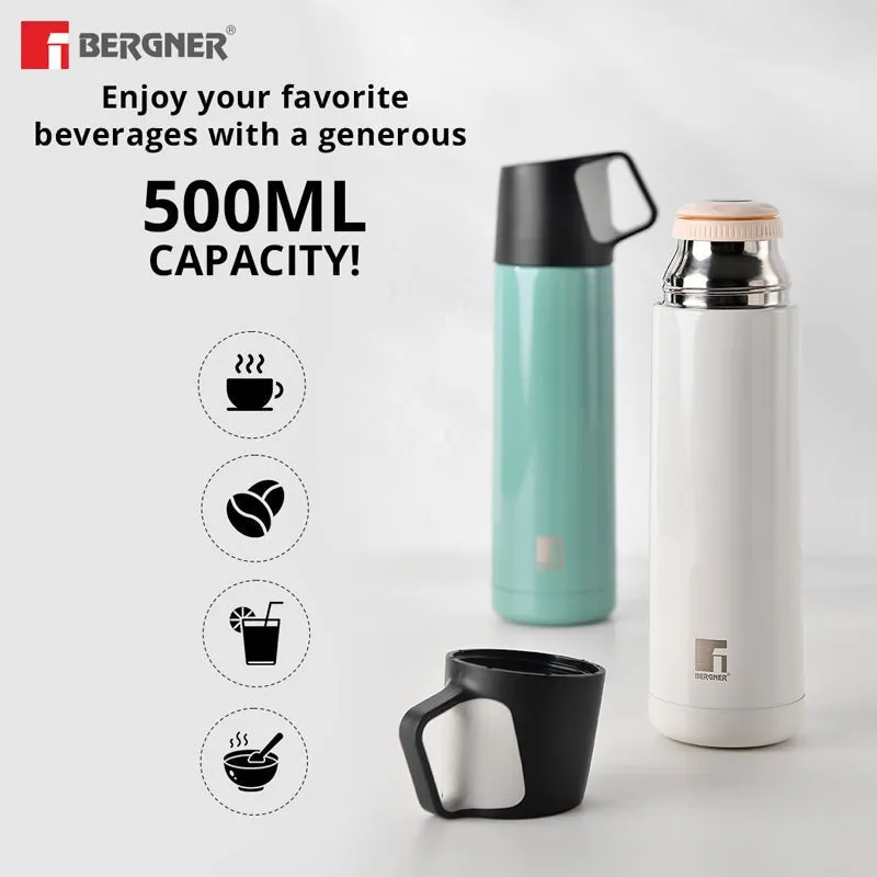 Bergner Walking Thermosteel Hot and Cold Flask (White) - 500 mL media 6