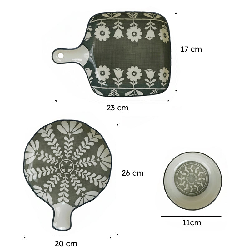 Rana Chic Floral Porcelain Serving Set - Four Piece Set media 9