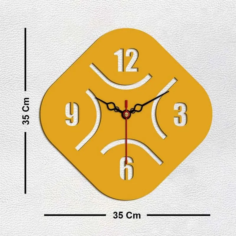 Diamond Frame Wooden Wall Clock media 6