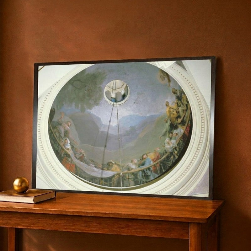 Overview of the Cupola Showing St Anthony 1798 Canvas Wall Painting - 16 x 12 inches