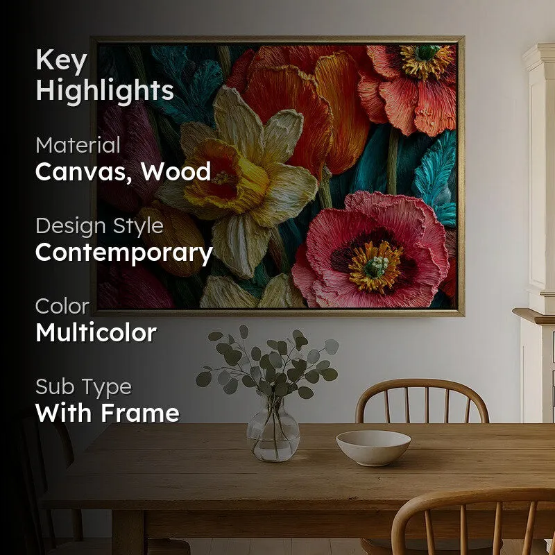 Spring Flourish Canvas Wall Painting With Frame media 2