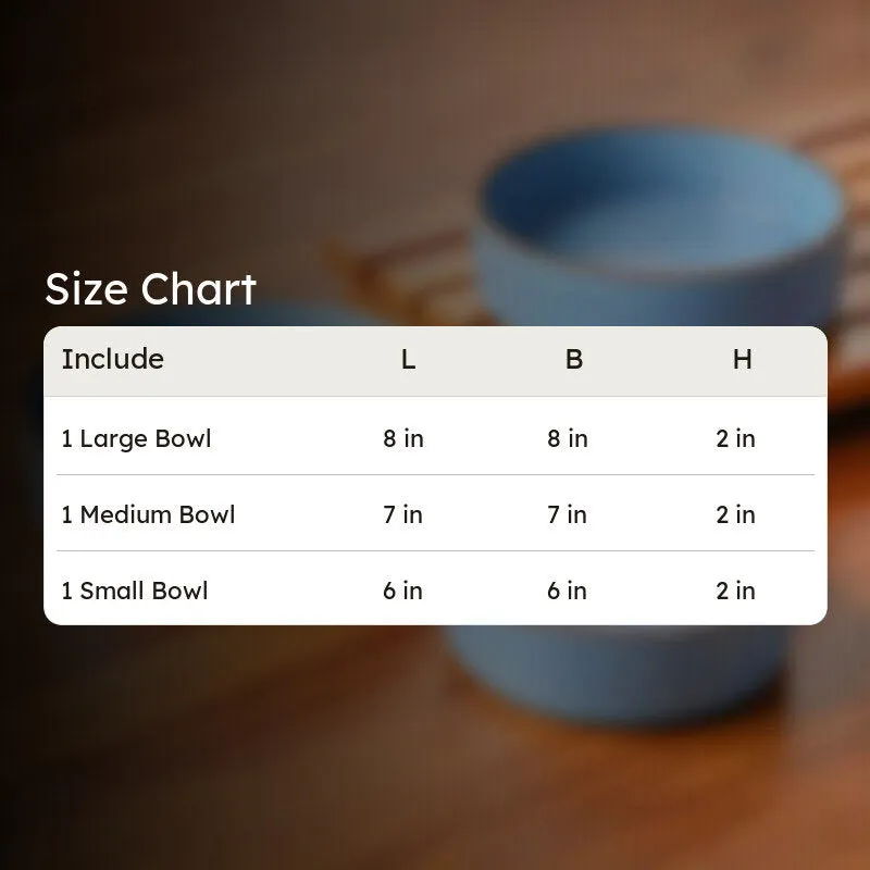 Savro Ceramic Salad Bowl (700 mL,500 mL,350 mL) - Set Of Three media 8