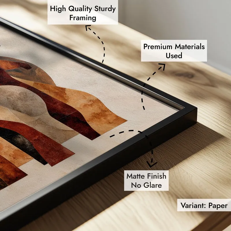 Silhouetted Horses Wall Painting With Black Frame media 9