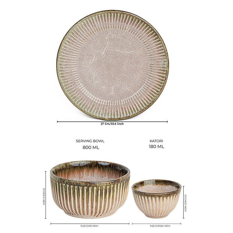 Mintora Pink Ceramic Dinner Set - 14 Piece Set media 7