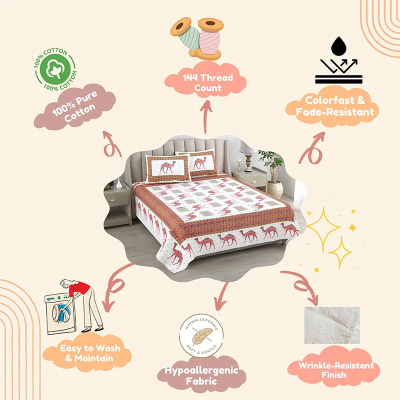 Bringa Cotton Bedsheet (Multicolor) - 180 TC media 5