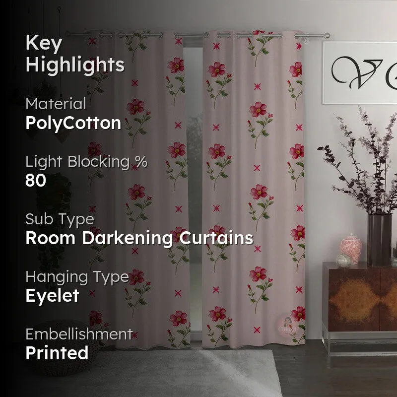 Rose Petal Glow Curtains - Set of Two media 2