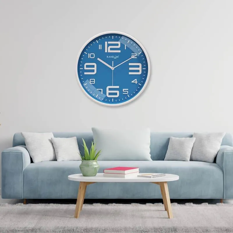 Urban Edge Silent Wall Clock - Blue media 1