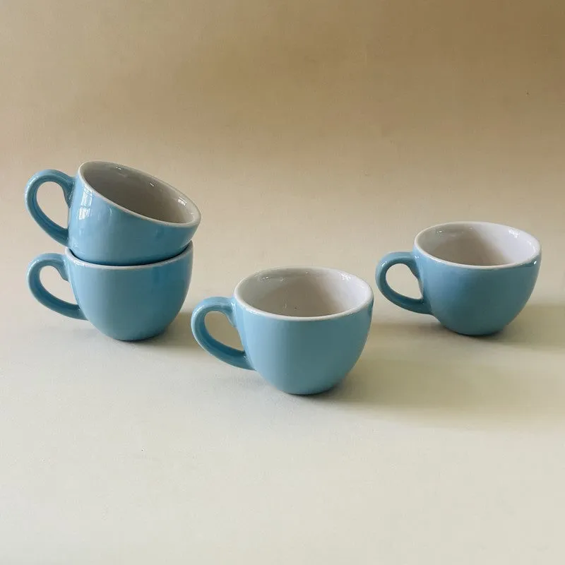 Expresso Ceramic Tea Cup (100 mL/Blue) - Set of Four media 5