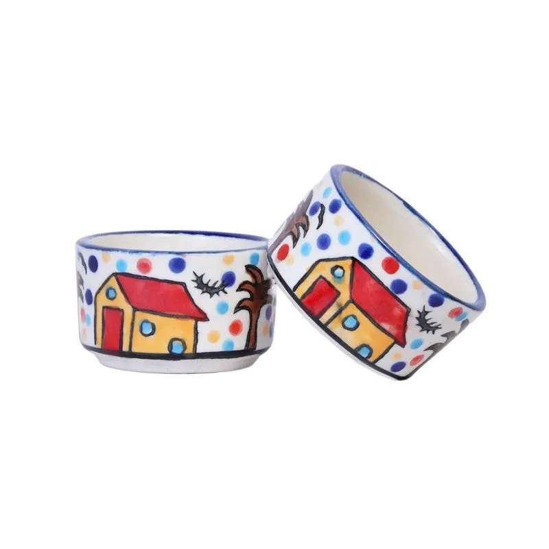 Bowlisse Ceramic Dip Bowls (Multicolor ,40 mL Each) - Set Of Two media 4
