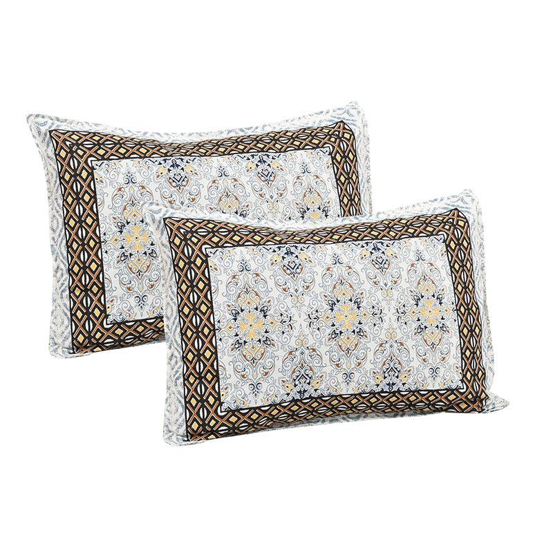 Rakta Ethnic Cotton Bedsheet (Grey) - 180 TC media 5