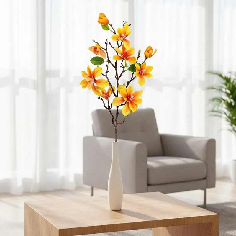 Magnolia Artificial Flower Stem - Yellow media 1
