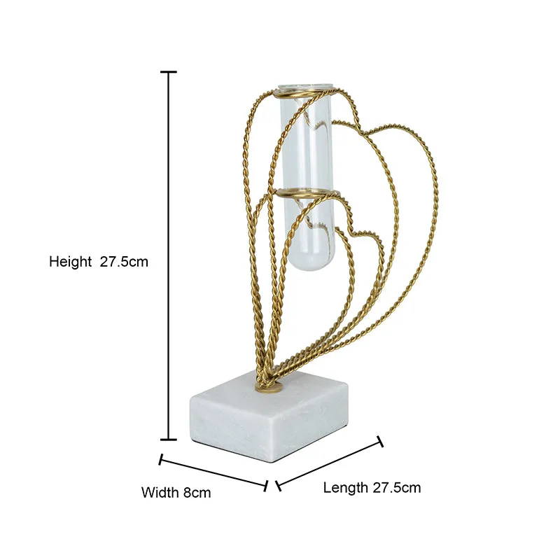 Crossed Hearts Planter - Gold media 3