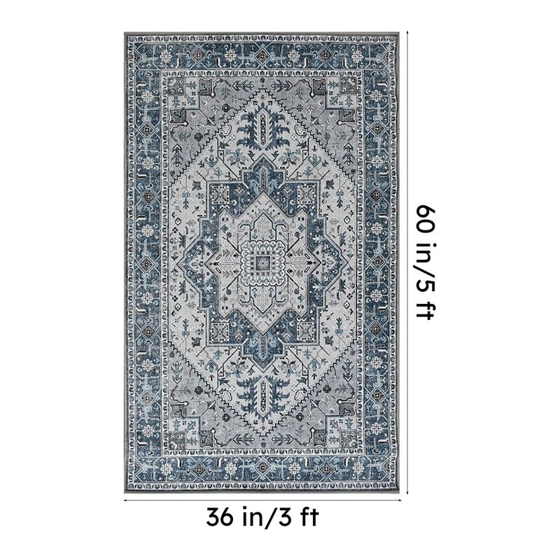 Oriana Velvet Rectangle Anti-Skid Carpet media 8
