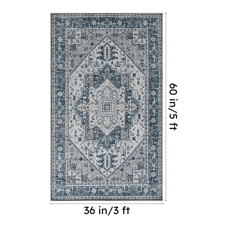 Oriana Velvet Rectangle Anti-Skid Carpet media 8