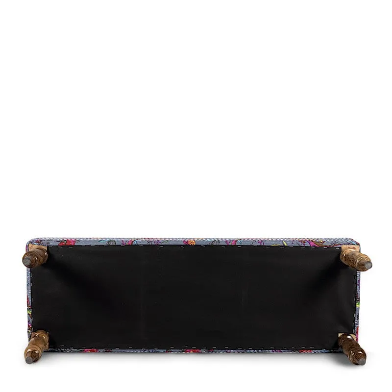 Averon Sheesham Wooden Bench with Stools (Grey) - Three Piece Set media 5