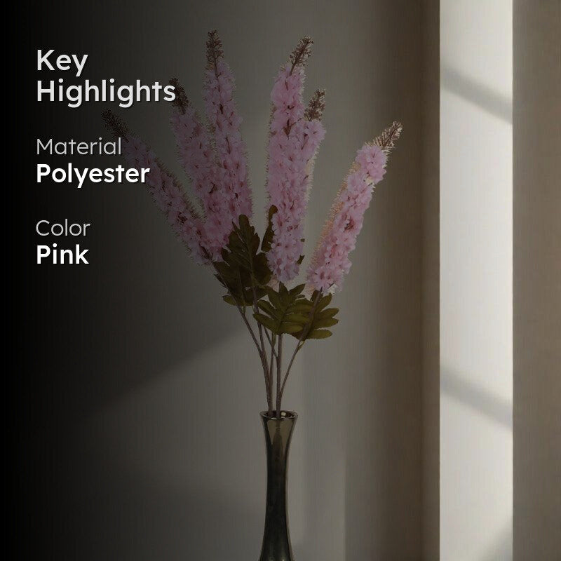 Faux Larkspurs Lily Bloom Bunch (Light Pink) - Set Of Three media 2