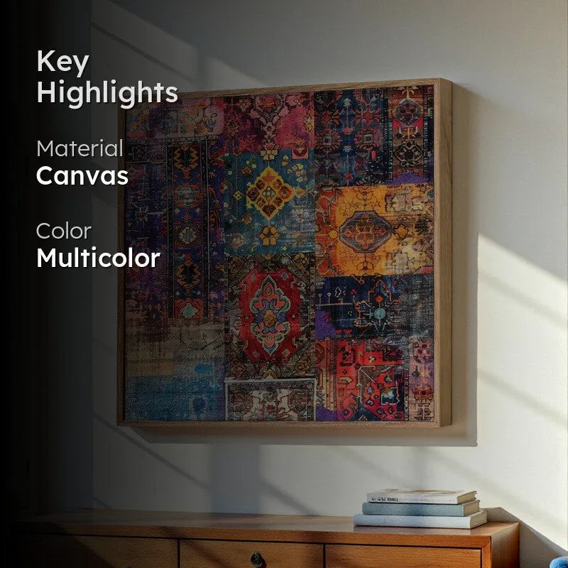 Block Prints Wall Art With Frame - Brown media 2