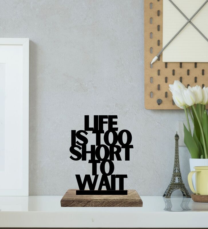 Short Life Big Moves Typography Showpiece - Set Of Two media 6