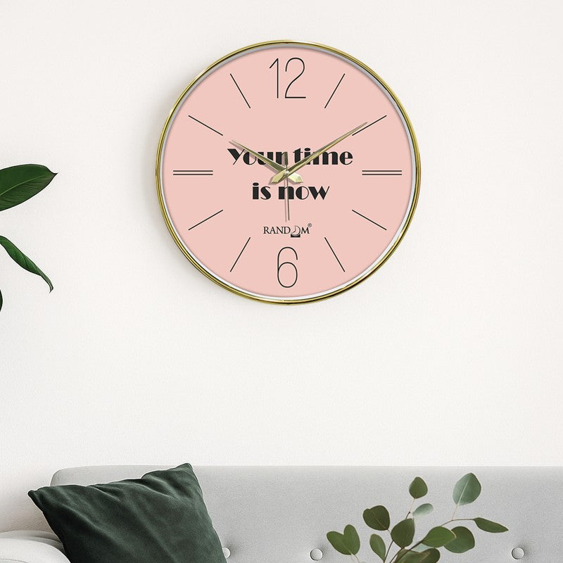 Moment Now Round Analog Wall Clock - Pink